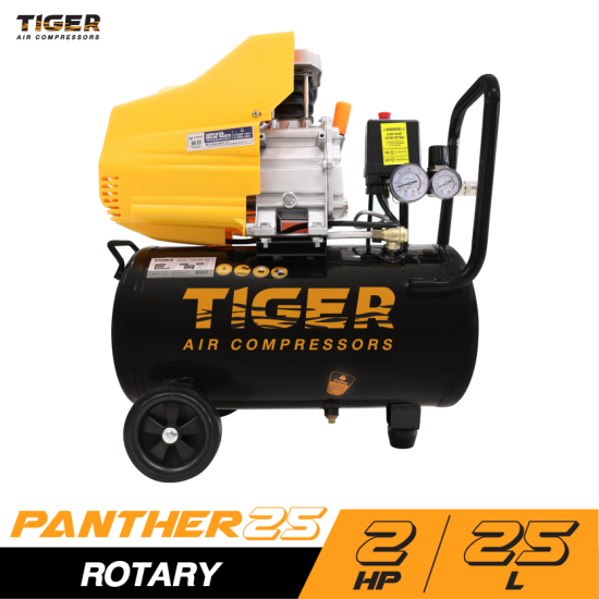 ปั๊มลมโรตารี่ TIGER PANTHER-X25 2HP ถัง 25 ลิตร