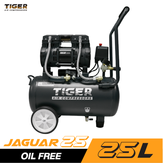 ปั๊มลม Oil free TIGER JAGUAR25 1390 W. ถัง 25 ลิตร