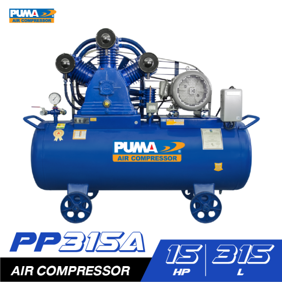 ปั๊มลมสายพาน PUMA PP315A-AB380V 15HP 380V. ถัง 315 ลิตร