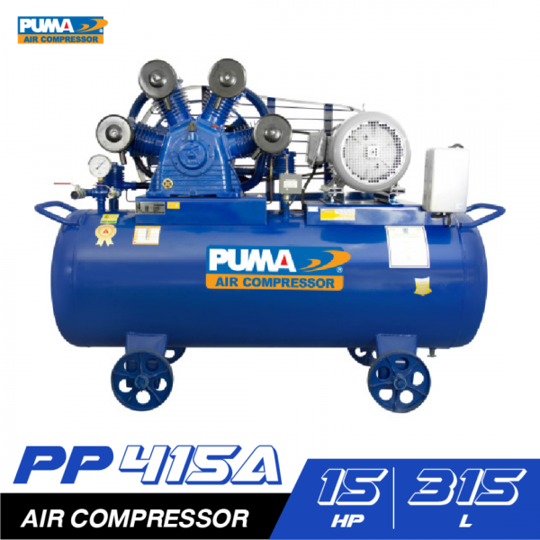 ปั๊มลมสายพาน PUMA PP415A-HI380V 15HP 380V. ถัง 315 ลิตร